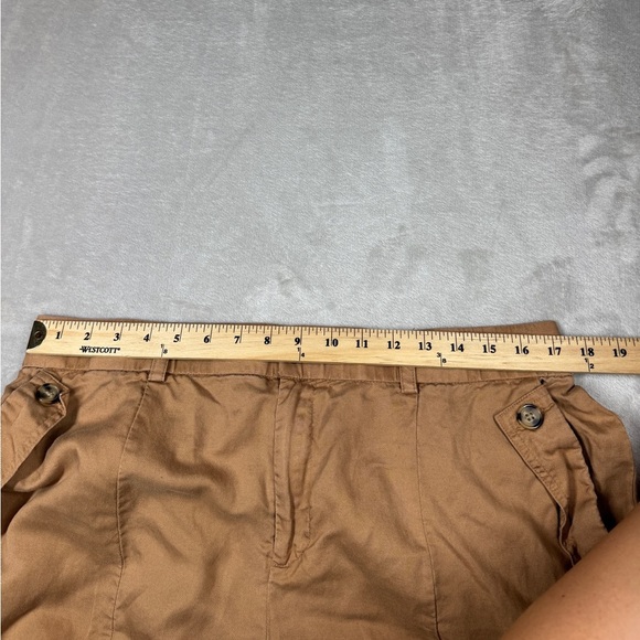 Torrid Relaxed Taper Studio Linen Blend High Rise Cargo Tobacco Brown Pants 16T - Picture 9 of 16